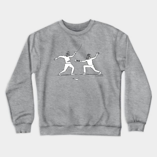 Pizza Fencing Crewneck Sweatshirt by Joedator